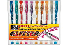 Koh-I-Noor NAGP10S Capuche Bleu, Vert, Gris, Orange, Rose, Rouge 10pièce(s) stylo à encre gel