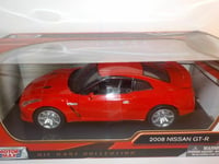 Nissan GT-R 2008 Red, Motormax 1/24 Metal Model Car.