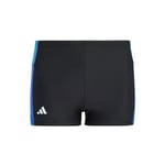 adidas Garçon Colourblock 3-Stripes Swim Boxers, Black/Bright Royal/Royal Blue, 18-24 Months