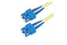 StarTech.com 10m (32.8ft) SC to SC (UPC) OS2 Single Mode Duplex Fiber Optic Cable, 9/125µm, Laser Optimized, 40G/100G Zipcord, Bend Insensitive, Low Insertion Loss - LSZH Fiber Patch Cord (SMDOS2SCSC10M) - patchkabel - 10 m. - gul