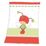 Herding Fynn Baby Blanket, Ladybug Luis Motif, 75 x 100 cm, Microfiber Fleece, Multicoloured