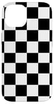 iPhone 14 Black and White Checkered Plaid Checkerboard Pattern Case Case