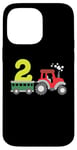 Coque pour iPhone 14 Pro Max Tracteur agricole 2ème anniversaire 2 ans pour tout-petits garçons enfants