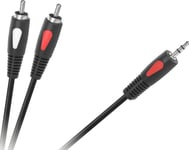 Kabel Cabletech Jack 3.5Mm - Rca (Cinch) X2 1.8M Czarny (4977)