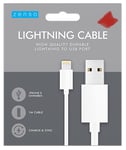 ZENSO IPHONE WHITE FAST CHARGING CABLE 1M CHARGE AND SYNC New