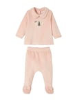 VERTBAUDET Pyjama de Noël bébé 2 pièces en Velours Rose poudré 24M(86CM)