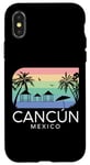 Coque pour iPhone X/XS Cancun Mexico - Vacances d'été rétro mexicaines