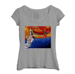 T-Shirt Femme Col Echancré Nico Robin Dragon One Piece Pirates Manga