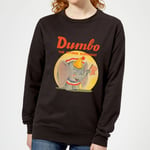 Sweat Femme Flin Eléphant Vintage Dumbo Disney - Noir - L