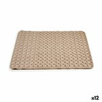 Badrumsmatta Flätning Beige PVC (0,03 x 50 x 50 cm) (12 antal)