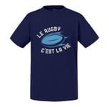 T-Shirt Enfant Le Rugby C'est La Vie Sport Xv Ballon Stade France