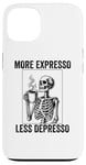 Coque pour iPhone 13 Plus d'expresso Moins de Depresso Funny Coffee Expresso Lover