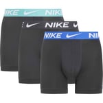 Nike Boxershorts 3-pack - Svart/Turkos/Grå/Blå, storlek Large