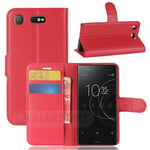 Sony Xperia XZ1 Compact      PU Wallet Case    [Red]