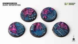 Alien Infestation Bases, Round 40mm (x5) - Gamers Grass