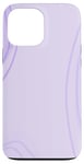 Coque pour iPhone 13 Pro Max Couleur violette neutre et motif abstrait de couleur pâle