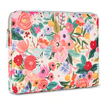 Rifle Paper Co. Housse de protection pour ordinateur portable 14" – Housse de protection avec extérieur rembourré, intérieur satiné – Housse florale pour MacBook Pro/Air M3 de 12 à 14", HP, Asus,