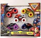 Monster Jam Marvel Heroes Avengers 5-pack Series 1 Black Panther Spider-man Iron