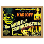 Artery8 Movie Film Sequel Bride Frankenstein Karloff Whale Horror Artwork Framed Wall Art Print A4