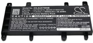 Batteri til C21N1515 for Asus, 7.6V, 5000 mAh