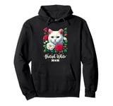 Roses Flowers British White Mom British Shorthair Cat Pullover Hoodie