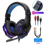 Casque de jeu st¿r¿o professionnel 9D avec microphone PC casque Gamer pour XBOX PS4 ordinateur portable t¿l¿phone accessoires de jeu-noir bleu PC t¿l¿phone_XINENGJI