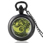 Montre de Poche, Classique Unique Arbre de Vie Design Bronze Vintage Quartz Montre de Poche Pendentif Horloge Montre Hommes Femmes Charme Collier Meilleurs Cade