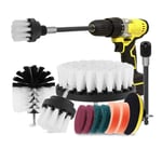 2X(Electric Carpet Brush Drill Kit All Purpose Cleaner Auto Tires Cleaning4230