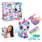 Canal Toys Canal Toys - Licorne à Personnaliser Airbrush Plush - Peluche Spray Art avec Feutres et Pochoirs - dès 6 ans - OFG 228, Plastique, Multicouleurs, Taille unique