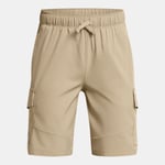 Short Cargo Under Armour Tech™ Woven pour garçon City Khaki / Noir YSM (127 - 137 cm)