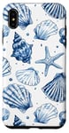 iPhone XS Max Blue Seashell Coastal Summer, Starfish, Women Case