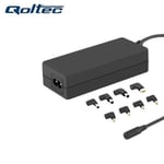 Qoltec 50011 Universal 65W (max 3.5A) AC automaattinen kannettavan tietokoneen laturi 8 pistokkeella.