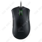 TD® Souris de jeu de roue noire lumière verte manger du poulet souris d'élite compétitive souris de jeu USB de bureau filaire