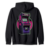 Retro Arcade Game, Arcade Game Machine Cabinet Video Gaming Zip Hoodie