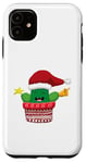 iPhone 11 FUNNY CHRISTMAS TSHIRT. CHRISTMAS CACTUS. BELL STAR AND HAT Case