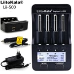 Chargeur De Batterie Liitokala Lii-Pd2 Lii-Pd4 Lii-S6 Lii500 Pour Batteries Nimh Au Lithium 18650 26650 21700 18350 Aa Aaa 3.7v/3.2v/1.2v - Type Lii-500 Full Set-Eu