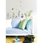 Ambiance Sticker Autocollant Muraux Décoration Adhésifs Fleurs, Herbes et Insectes Sticker Murale pour Bébé, Chambre d'enfant et Salon - H50 x L70 cm