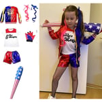 Harley Quinn Kids Cosplay Kostymer Monsterjacka XL