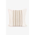 Halvor Bakke - Putetrekk Prato lin hvit med beige felt - 50x50 cm