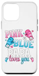 iPhone 12 mini Pink Or Blue Papa Loves You Boxing Gender Reveal Party Case