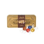 Lindt - Coffret Tradition LINDOR Métal - Assortiment de Chocolats au Lait, Lait-Noisette, Noirs et Blancs - Cœur Fondant - 400 g