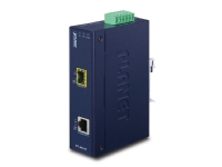 PLANET 10/100Base-TX to 100Base-FX Industrial Media Converter - Converter - Glasfaser (LWL), 200 Mbit/s, Raskt Ethernet, SFP, Blå, Metall, IP30