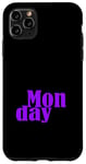 Coque pour iPhone 11 Pro Max Graphique violet lundi jours de la semaine violet