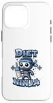 Coque pour iPhone 16 Pro Max Cute Diet Ninja Shake Protéiné Squelette Ninja