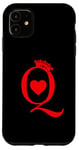 Coque pour iPhone 11 Jeu de cartes à jouer Queen Of Hearts King Of Hearts