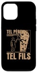 Coque pour iPhone 13 Pro Tel père tel fils accessoire grimpeur bloc humour