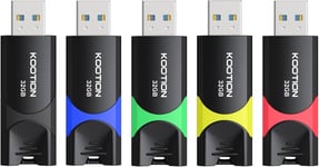 Cle Usb 3.0 32 Go Lot De 5, Clé Usb 32Go 3.0 Pousser Tirer Clef Usb 3.0 Flash Drive Stockage Unique Mémoire Stick Avec Indicateur Led Pour Stockage De Données[Q1322]