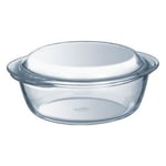 Casserole ronde en pyrex avec couvercle 2,1 litres transparent 204A000 7143