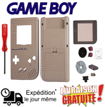 Full Kit complet coque GameBoy Original FAT couleur gris Classic Case Shell Grey