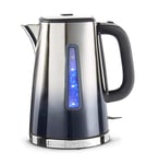 Russell Hobbs Eclipse Stainless Steel & Midnight Blue Ombre 1.7L Electric Cordless Kettle (Quiet & Fast Boil 3KW, Removable washable anti-scale filter, Easy push button lid, Perfect pour spout) 25111